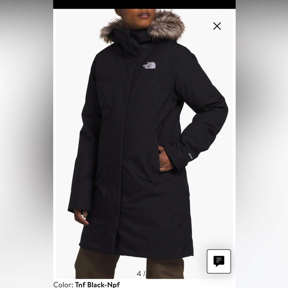TNF Women's Arctic Hooded Faux-Fur-Trim Parka